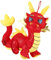 VICASKY Poupée Mascotte De L'année du Dragon Peluche du Nouvel an Chinois Beau Jouet De Dragon Jouet Dragon De Style Chinois Jouet De Mascotte De Dragon Poupée Dragon Coton PP