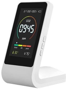 Air Quality Monitor, Medidor de CO2 3 en 1, Monitor de calidad del aire, Sensor Digital de temperatura y humedad, Detector de dióxido de carbono portátil multifuncional,hogar, oficina o escuela