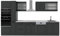 Vicco Küchenzeile R-Line, Anthrazit Landhaus/Anthrazit, 350 cm, AP Marmor