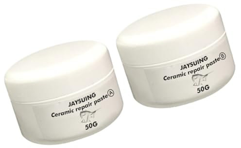 UKCOCO 2pièces Kit De Réparation Pour Carrelage Céramique Rapide Et Étanche Pâte De Réparation Et Agent Durcisseur Pour Fissures Et Éclats Pâte Adhésive Pour Carrelage Salle De Bain