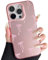 ZTOFERA Pink Case for iPhone 13 Pro Max (6.7), Aesthetic Phone Case with Cute Ribbon Bowknot Pattern, Glossy Hard PC Back Silicone Bumper Shockproof Protective Cover for Girls Women - Bows