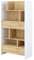MEBLINI Wohnzimmerschrank für Schrankbett Bed Concept - Hochschrank mit Regalen, Fächern und Schubladen - BC-28 - Weiß/Artisan Eiche