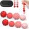 4/8 PC Sensorielles Anti-Stress en Silicone, Jouet Fidget Silencieux pour Enfants et Adultes, Pierre Sensorielle Texturée, Outil de Relaxation pour Gestion du Stress, TDAH, Autisme (Rose, 8pc)