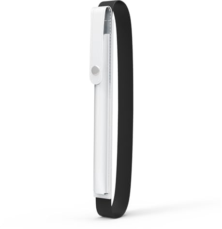 MoKo Portapenne per Apple Pencil Pro, 1a/2a gen, USB-C, Pelle PU per iPad Pencil con fibbia e fascia elastica da attaccare alla custodia dell'iPad, Bianco Perla