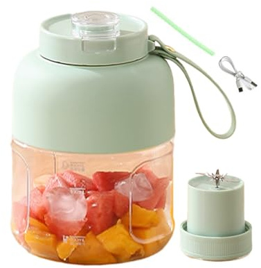 Hiemible Estrattore di Succo Portatile - Tazza Frullatore Senza Fili Portatile | Elettrodomestici da Cucina per Frullati Succhi Cibi Bevande Casa Estive All'aperto Sport Spiaggia