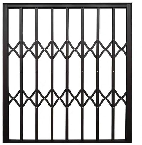 Faltbares bruchsicheres Sicherheitsgitter für Fenster – anpassbarer Aluminium-Sicherheitsschutz für den Außenbereich für Dachböden, Schuppen oder Räume (80 x 100 cm)