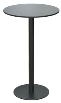 SONGYL-20249 Bartisch für Garten Runder Tisch aus Eisen for den Innen- und Außenbereich, Barhöhentisch for Wohnmobile, Terrassen, Catering-Partys, gewerbliche Veranstaltungen mit Stauraum(Schwarz)