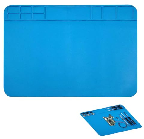 Soldering Mat, Magnetic Anti-Slip Waterproof Repair Mat, Premium Heat Resistant for Computer Cell Phone Laptop Repair,BGA Soldering Gun Iron Workbench Protection（35.5”×12”）