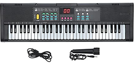 Piano elettrico digitale SustVita con 61 tasti e altoparlanti, uno strumento a tastiera multifunzionale con funzioni di registrazione per pianoforte a tastiera per bambini