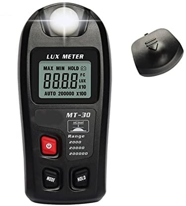 Belichtungsmesser, Photometer-Tester Umweltprüflicht Meter 0~200,000Lux Range Pocket Design Light Meter Digitale Illuminator-Hand-Umgebungstemperatur-Messgerät