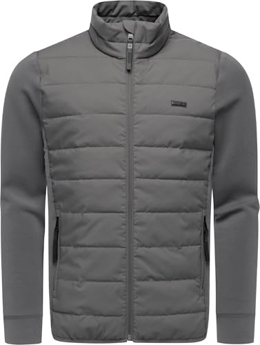 Ragwear Herren Funktions-Übergangsjacke mit Stehkragen im Materialmix leichte Steppjacke Rendan Tech YOUMODO S-4XL