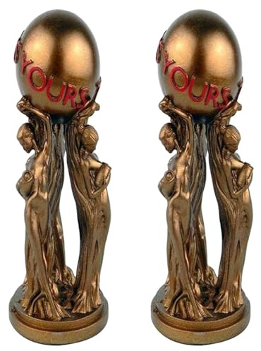 Akfldms 2X die World is Your-Statue, Trophäe für Büro, Heimdekoration, Geburtstag, Abschlussfeier, Harzstatue