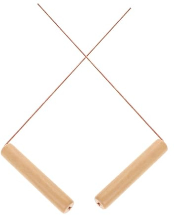 TOKIDNY Lot de 2 Bâtons de Radiesthésie en Cuivre pour Chasses aux Fantômes et Sessions de Divination d'eau, Outil Multi-Usage Robuste Design Unique en Cuivre et Bois