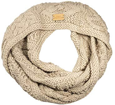 Aran Traditions Cable Knit Snood Scarf (Oatmeal)