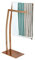 Relaxdays Handtuchhalter WIMEDO eckig H x B x T: ca. 80 x 32 x 20 cm freistehender Handtuchständer mit 2 Handtuchstangen und einem eckigen Standfuß als dekoratives Badaccessoire aus Edelstahl, kupfer