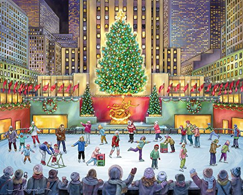 Vermont Christmas Company Rockefeller Center Jigsaw Puzzle 1000 Piece 24x30 - Large, Interlocking Pieces - Unique, Randomly Shaped Pieces - Puzzle for Adults
