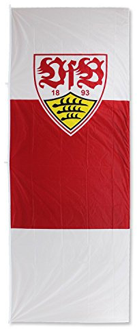 VfB Stuttgart Hissfahne Wappen 400x150 cm Hochformat 100% Polyester MEGA FAHNE !!! Blickfang