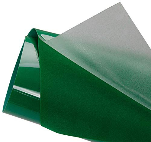 HOHOFILM Green Flock Heat Transfer Vinyl Flocked HTV Vinyl Sheets 50cmx30cm Iron on for Tshirt Garment