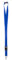 Karteo Schlüsselband blau mit Karabinerhaken und Sicherheitsverschluss [1 Stück] Lanyard mit Schnalle für Kartenhüllen Kartenhalter und Ausweise