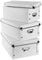 XUCHUN Decorative Storage Box with Lids,Set of 3 Waterproof Foldable Plastic Box Multiple Sizes for Socks/Office（White）