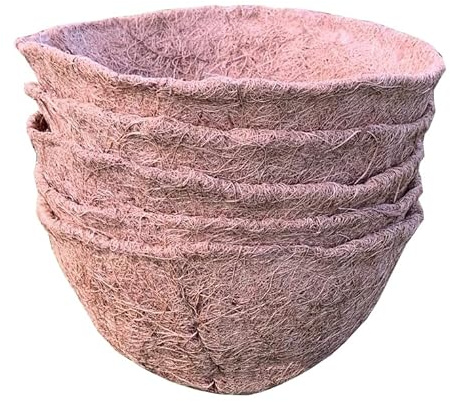 Selections Preformed Round Coco Liner for Garden Hanging Basket (25cm / 10 Inch) – Pack of 5
