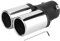 Suuonee Auspuffrohr, Edelstahl Universal Car Modified Double Auspuffrohr Endschalldämpfer Tip Tail Throat