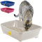 CAT CENTRE Grey Jumbo Open Cat Litter Tray 56cm XL Pet Toilet Kitten Easy Clean Plastic Portable Pan Loo Box Rounded Corners - Indoor & Outdoor - Kittens Adult Elderly Cats Trays Easy Access