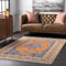 nuLOOM Halley Teppichläufer mit floralem Medaillon, 60 x 180 cm, Rostfarben, rechteckig