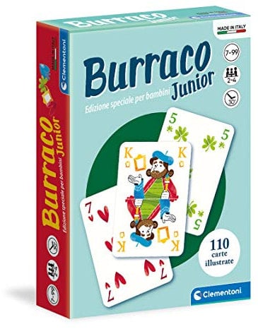 Clementoni - Spielkarten Junior - Made in Italy - Spiele für die ganze Familie (Version in Italienischer Sprache), 7 Jahre, 16291