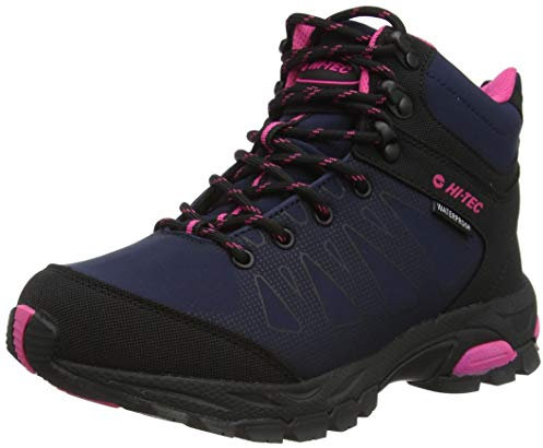 Hi-Tec Damen Raven MID WP Womens Walking-Schuh, Navy/Magenta, 40 EU
