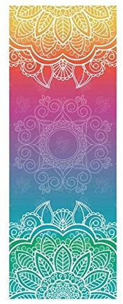 LIANYG Yoga Handtuch rutschfeste schweißabsorbierende Druck Yoga Matte Handtuch im Freien Gym Workout Meditation Decke Weiches Tuch Yoga Decke (Color : Style 1)