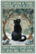 Inga Poster Schwarze Katze, Once Upon A Time There Was A Girl Art Print Decor Home Decor Art Wall Decor Metal Sign Poster 20,3 x 30,5 cm