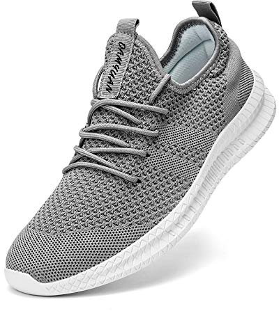 CAIQDM Schuhe Herren Laufschuhe Sneaker Outdoor Sportschuhe Turnschuhe männer Joggingschuhe atmungsaktiv Running Shoes Men Walking Schuhe Freizeitschuhe Fitness Schuhe Grau 40 EU