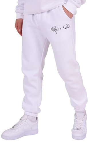 Project X Paris Bas de Jogging Unisexe Essentials Blanc M