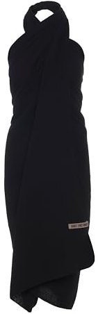 Knit Factory - Liv Pareo/XL Schal - Strandtuch, XXL Schal und Pareo in einem - Multifunktionales Musselintuch - Sommer handtuchkleid - Damen Pareo aus 100% Bio-Baumwolle - Schwarz