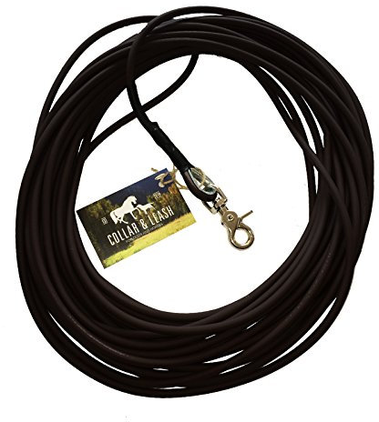 Schleppleine Trainingsleine für Hunde, robust, wetterfest, aus runder BIOTHANE® - Coated 6 mm - [10 m] - schwarz - BL520