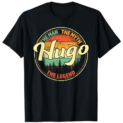 Hugo The Man The Myth The Legend Men Nombre personalizado Camiseta