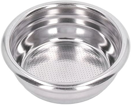 Stainless Steel Coffee Filter, Double Cup Single Wall Non-pressurized Porous Filter Basket Coffee Machine Accessories for 58mm Handle
