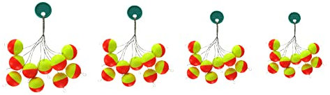 blntackle76 Set : 40 Stück 10-20mm Trout Pilot Pilotkugeln von Jenzi Forellen Montage Pilotkugel Auftriebspiloten gelb rot +gratis Petri Heil! Aufkleber