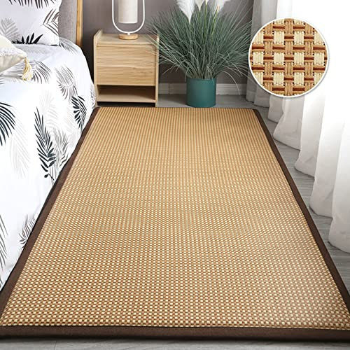 V&U Kühlende Rattan Japanische Futonmatratze,Traditionelle Rollbare Faltbare Tatami-Matte,Dicke Sommer Tatami Bodenmatte Für Yoga Zen Raum-B 60x200cm(24x79inch)