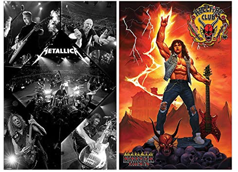 Close Up Metallica& Eddie Munson Poster 2-er Set (61cm x 91,5cm)