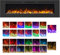 Mystflame Galaxy 72 Pro - Chimenea Eléctrica de Pared con Wi-Fi, Comandos de Voz de Alexa y Google Home, 13 Colores de Llama y Luz Inferior, Troncos y Cristales, Termostato 750/1500W, Pantalla Táctil