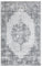 Vintage Teppich - Weich - Maschinenwaschbar - rutschfest - Premium Polyester Fasern - Silber - 120cm x 160cm