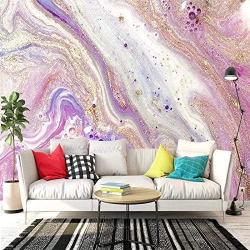 Peintures Murales Papier Peint 3D Marbre Rose Abstrait 3D Papier Peint Salon Canapé Tv Mur Chambre Papier Peint Canapé Couloir Fond Mur Décoration De La Maison 300(L)X210(H) Cm