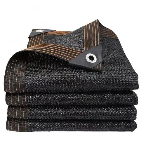 4x6m HDPE Vela de Sombra, Negro Tasa de sombreado 90% Rectangular Velas de Sombra Protección Solar, para Jardín, Terraza y Balcón