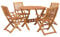 vidaXL Gartenmöbel Set 5-TLG. Gartengarnitur Sitzgruppe Gartenset Sitzgarnitur Gartentisch Tisch Stuhl Gartenstuhl Massivholz Akazie