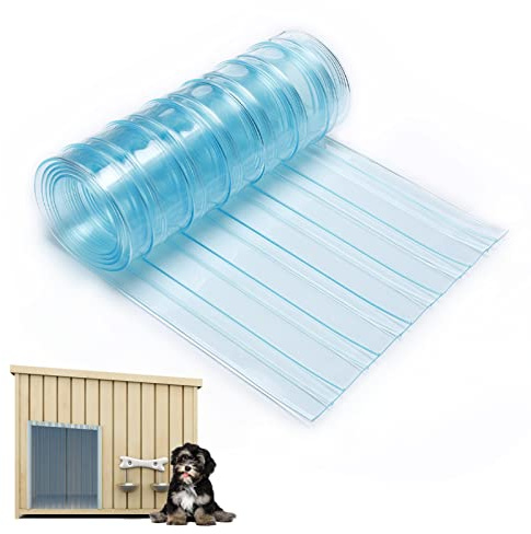 Ersatzklappen für Hundehütten, 30 cm x 1,5 m, sicherer Kunststoff-Vinyl-Streifen für Heimwerker-Eingangstür oder Katzentür, umweltfreundlich, transparente Hundehaus-Türklappe, einfach zu schneiden und