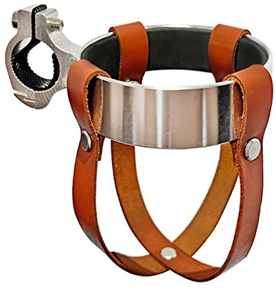 Bike Cup Holder Bicycle Handlebar Cup Holder Leather Bottle Holder Cycling Water Bottle Cages Drink and Coffee Cup Organizer for Motorcycle