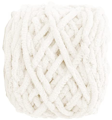 Garn für Häkeldecken, Wollschal, weiß, Grob, Dick, Flauschig, Einzelne Eisstreifen, Strickdecke, 1 Kg Arm, Einzelstreifen, Stabnadel, Fadenweben (01 Milchig weiß) (01 milchig weiß)