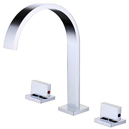 Mitigeur Split Double Commande Mélangeur de Lavabo à Trois Trous Lavabo Chaud et Froid Robinet de Lavabo Innovation Pratique Moderne (Taille : B) It's so kind of you